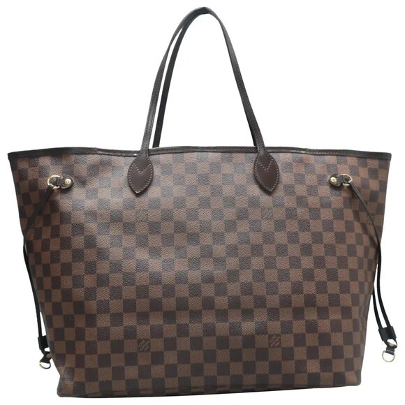 Louis Vuitton Neverfull  Brown Damier Ebene Canvas Shoulder Bag 778-061425 - Picture 1 of 12